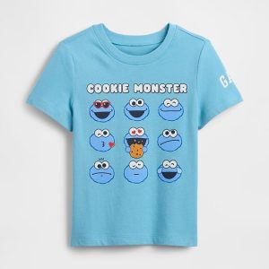 babyGap Sesame Street Graphic T-Shirt-Blanket Blue Cookie Monster