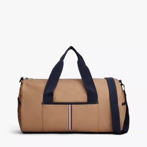 Men Flag Stripe Duffle Bag-Safari Canvas