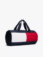 Colorblock Flag Logo Duffle Bag-Space Blue/Bright White/Medium Red