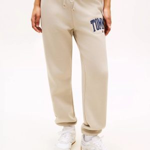 Varsity Tommy Logo Sweatpant-Stone