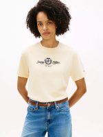 Embroidered Club Crest Logo T-Shirt-Country Ivory