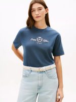Embroidered Club Crest Logo T-Shirt-Dark Night Navy