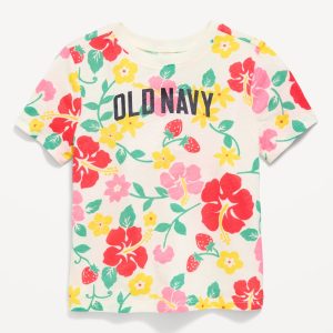 Short-Sleeve Logo-Graphic T-Shirt for Toddler Girls-Multi Floral
