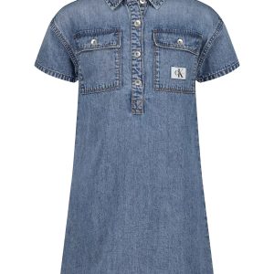 Girls Denim Shirt Dress-Dante Wash