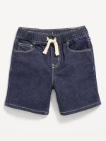 Pull-On Jean Shorts for Toddler Boys-Dark Wash