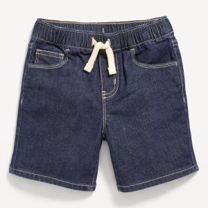 Pull-On Jean Shorts for Toddler Boys-Dark Wash