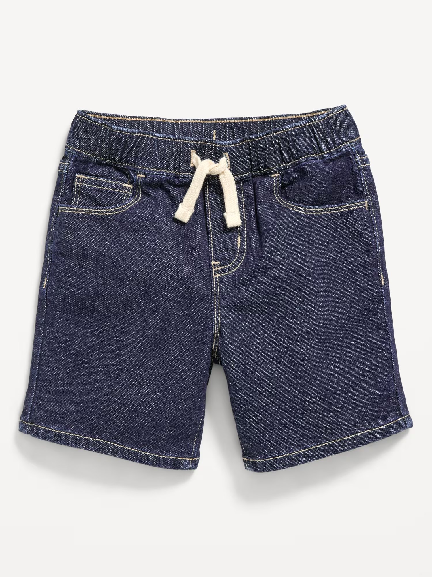 Pull-On Jean Shorts for Toddler Boys-Dark Wash