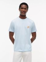 Embroidered Script Monogram T-Shirt-Keepsake Blue