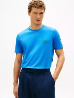 Embroidered Script Monogram T-Shirt-Blue Orbit