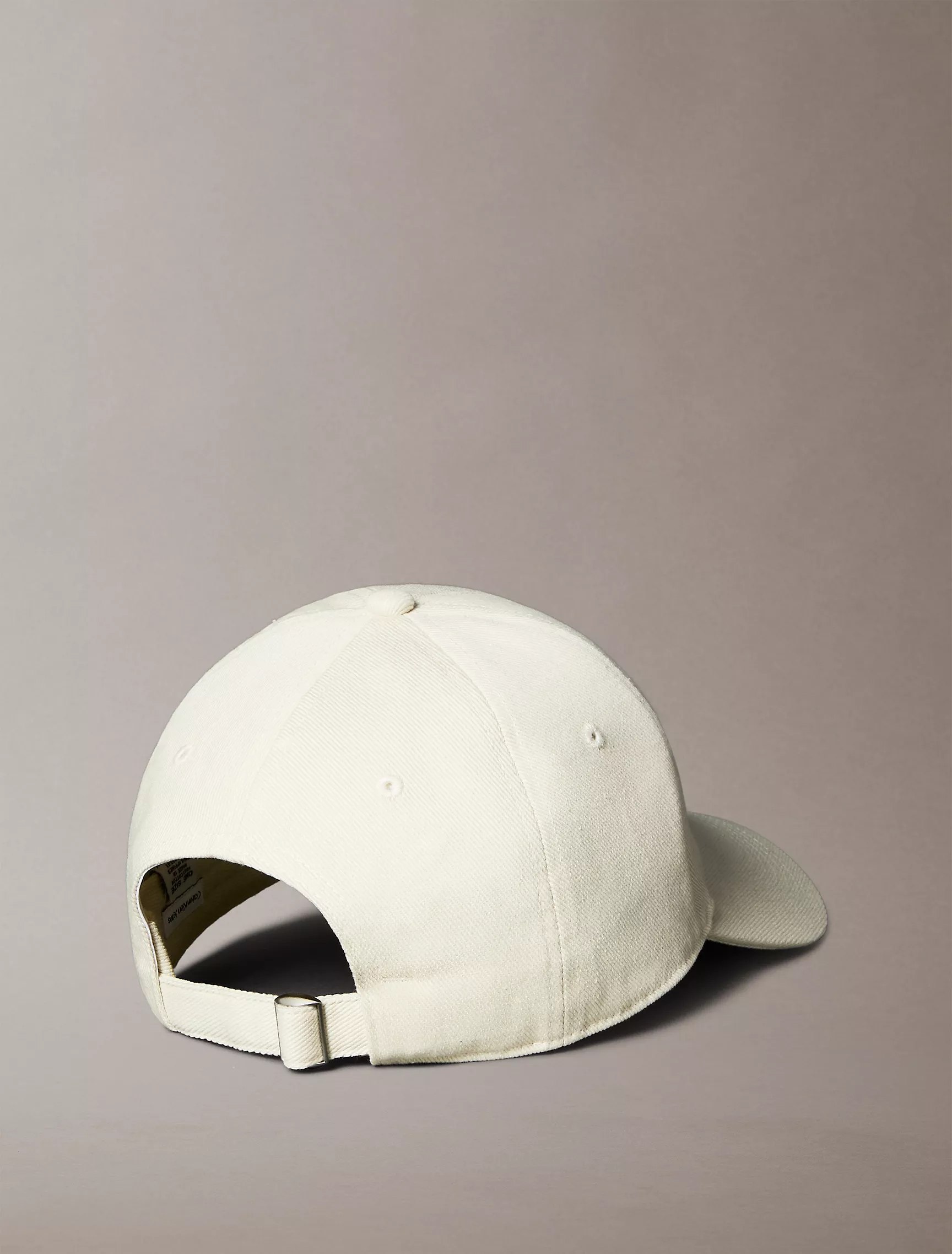 Brushed Cotton Twill Logo Baseball Cap-Bone White - Image 3