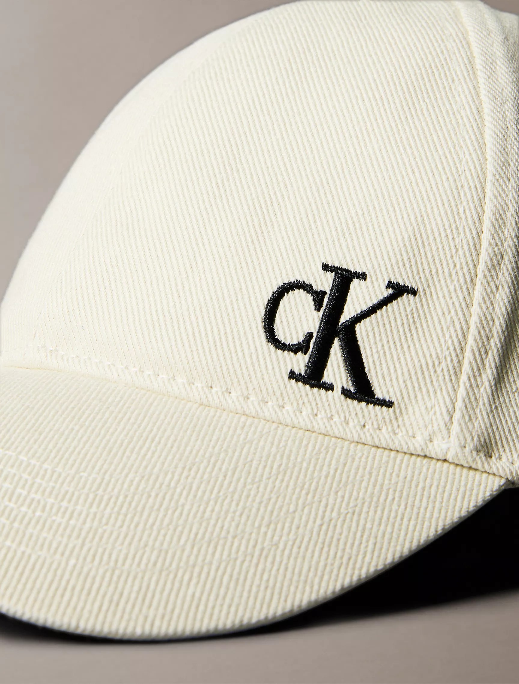 Brushed Cotton Twill Logo Baseball Cap-Bone White - Image 2