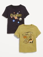 Unisex Short-Sleeve Graphic 2-Pack T-Shirt for Toddler-Olive Tapenade