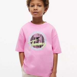 Kids' Tommy Surf Graphic T-Shirt-Pink Daisy