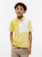 Kids' Colorblock Logo Stretch Polo-Soleil