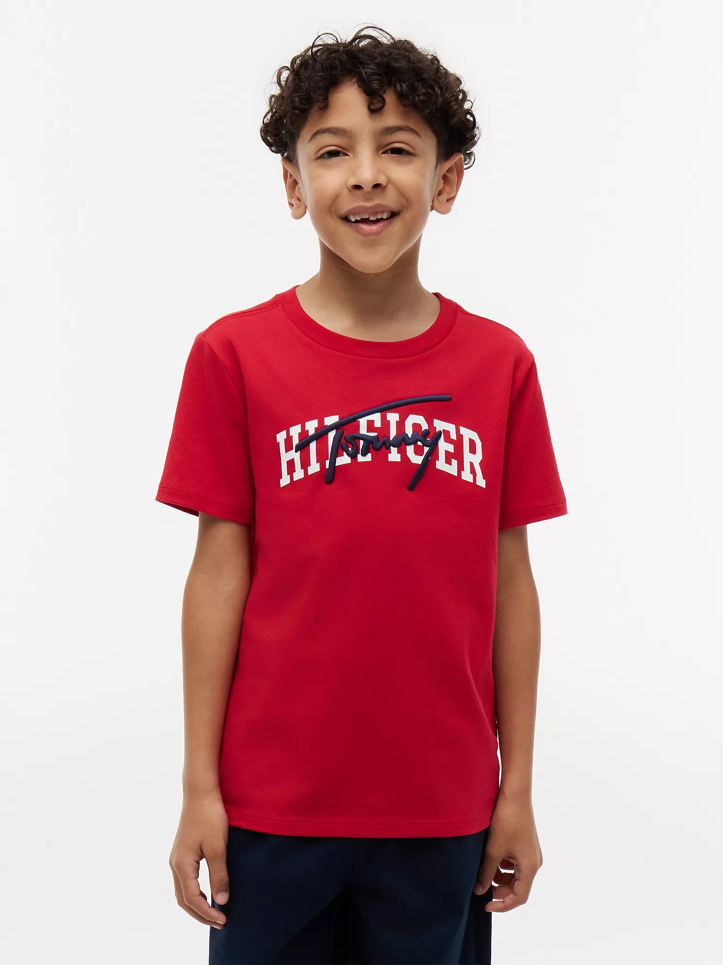 Kids' Hilfiger Graphic T-Shirt-Red