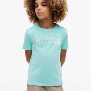 Kids' Hilfiger Graphic T-Shirt-Miami Aqua