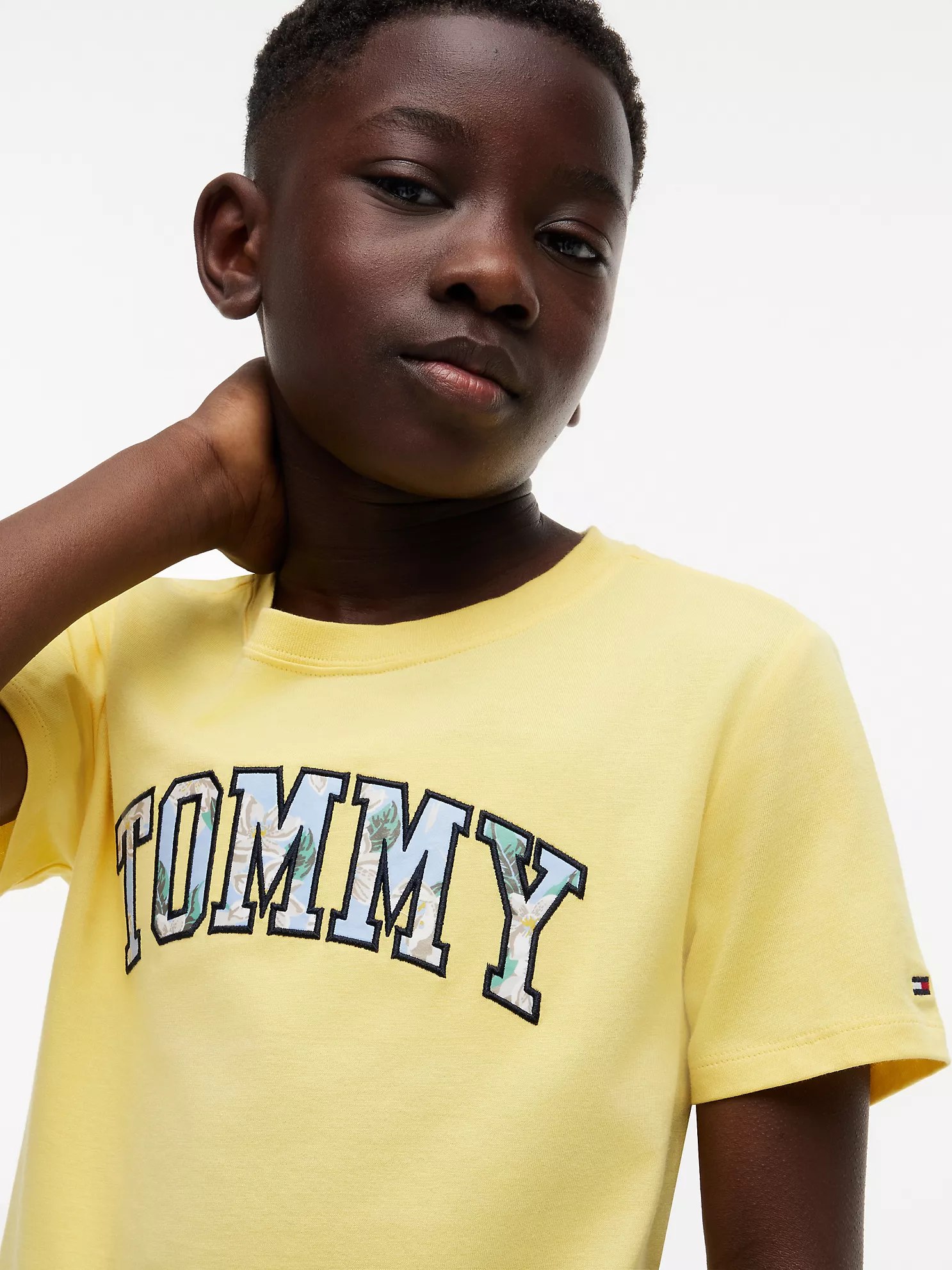 Kids' Floral Tommy Logo T-Shirt-Soleil - Image 2