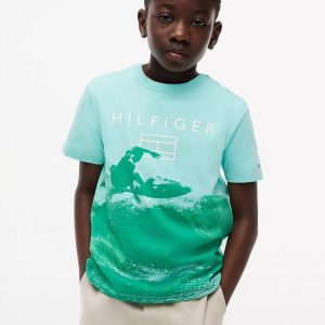 Kids' Surf Logo T-Shirt-Miami Aqua