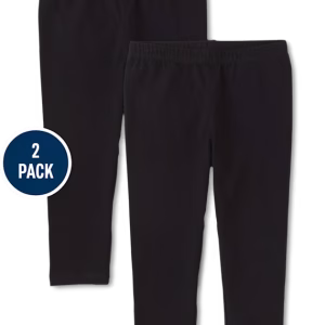 Girls Capri Leggings 2-Pack-black