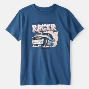 Boys Race Car Short-Sleeve Graphic Tee - Blue