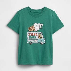 babyGap Graphic T-Shirt-New Algae Green Brannans Ice Cream Truck