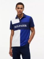 Regular Fit Colorblock Polo-Wedge Blue/White Colorblock