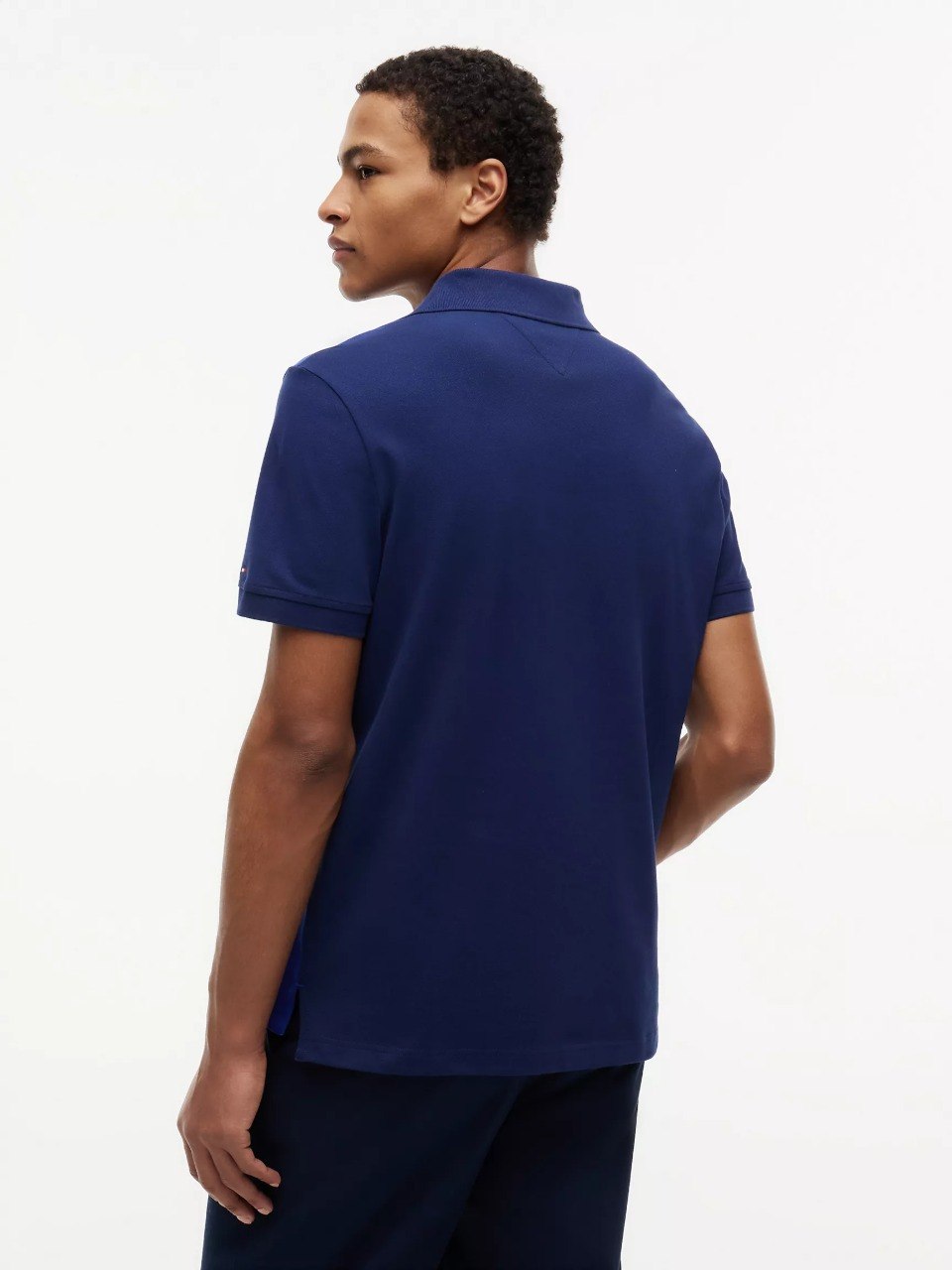Regular Fit Colorblock Polo-Wedge Blue/White Colorblock - Image 4
