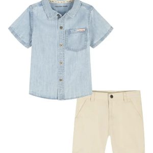 Denim Shirt & Shorts 2-Piece Set-Prepack Assorted