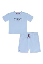 Stripe Tee & Shorts Set-Blue