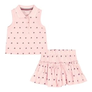 Polo Tank & Skort Set-Pink