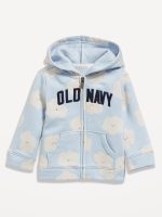 Printed Logo-Graphic Zip Hoodie for Baby-Clouds