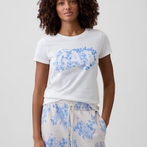 Gap Logo T-Shirt- Blue Floral