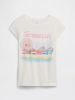 Kids Graphic T-Shirt-New York White