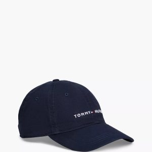 Embroidered Tommy Logo Baseball Cap-Sky Captain