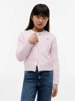 Kids' Cable Knit Cardigan-Ballerina