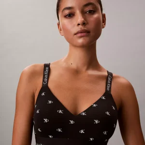 Icon Cotton Modal Lightly Lined Bralette-Diamond Logo