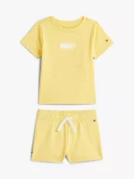 Babies' Flag Logo T-Shirt & Short Set-Soleil