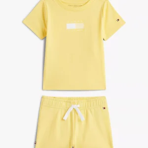 Babies' Flag Logo T-Shirt & Short Set-Soleil