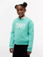 Kids' Tommy Logo Sweatshirt-Light Jade Green