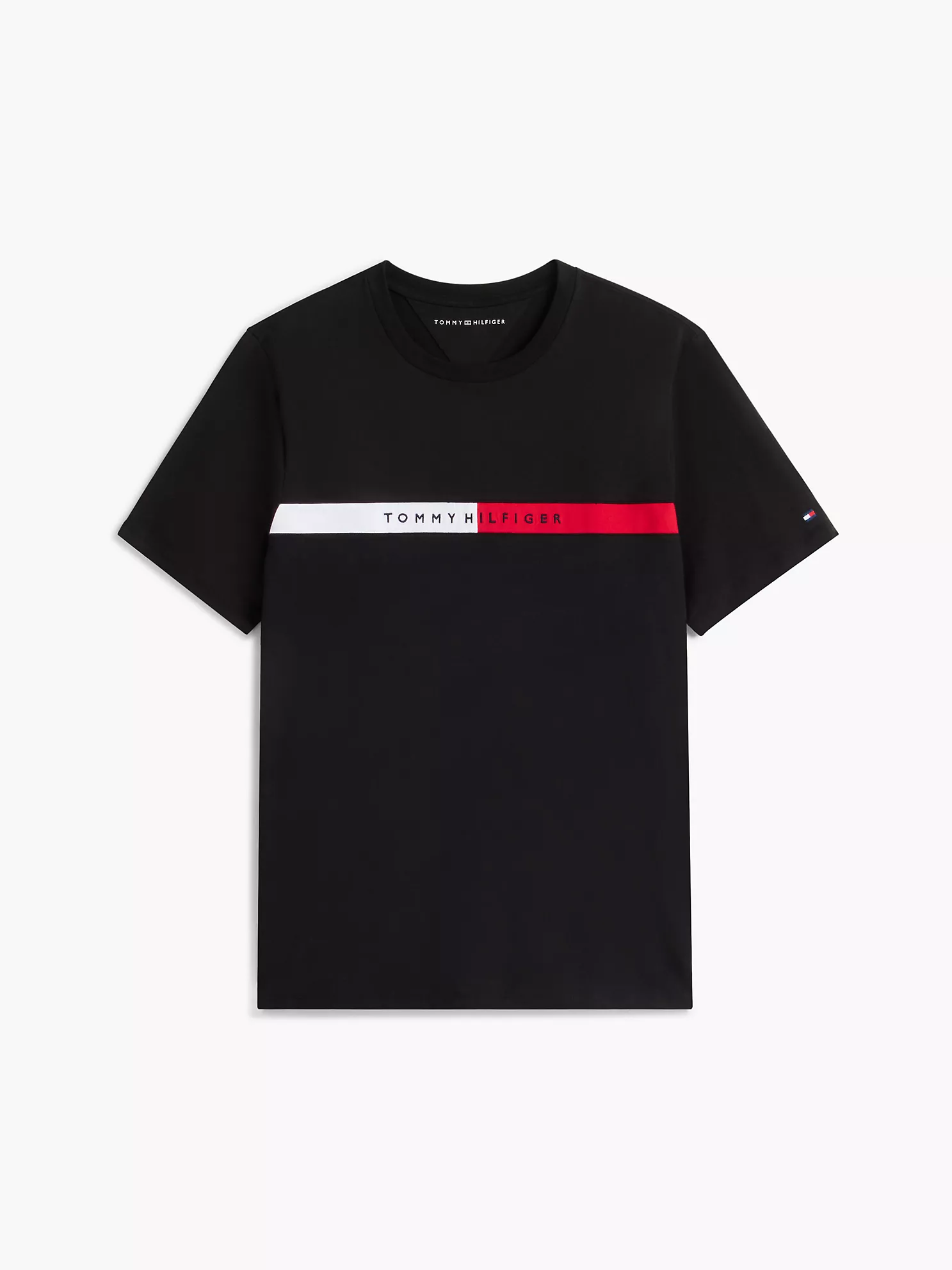 Colorblock Flag Logo T-Shirt-Black - Image 2