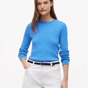 Cable Knit Sweater-Siren Blue