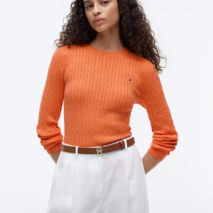 Cable Knit Sweater-Papaya Ray