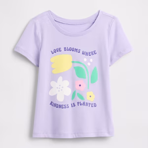 babyGap Graphic T-Shirt-Purple Orchid Flowers