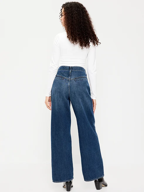High-Waisted Baggy Wide-Leg Jeans-Florecita - Image 2