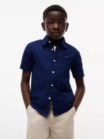 Kids' Linen-Cotton Blend Shirt-Preppy Navy