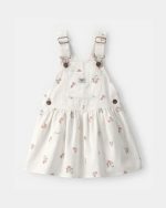 Toddler Girl Strawberry Skirtall-White