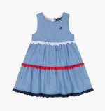 Toddler Tommy Hilfiger Tiered Denim Dress-Blue