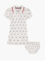 Baby Tommy Hilfiger Heart Polo Dress & Bloomers-White
