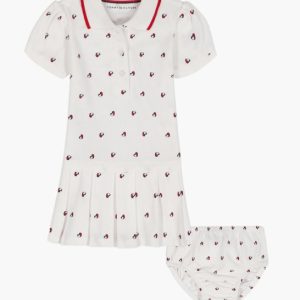 Baby Tommy Hilfiger Heart Polo Dress & Bloomers-White