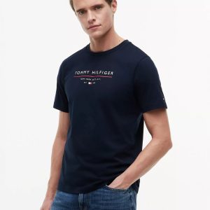 Hilfiger Logo T-Shirt-Navy